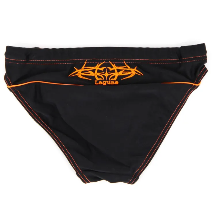 LAGUNE Slip de bain logo couture apparente Enfant NOIR Hot