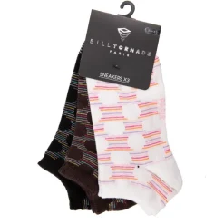 BILL TORNADE Socquette fantaisie lot x3 Femme BLANC Clearance