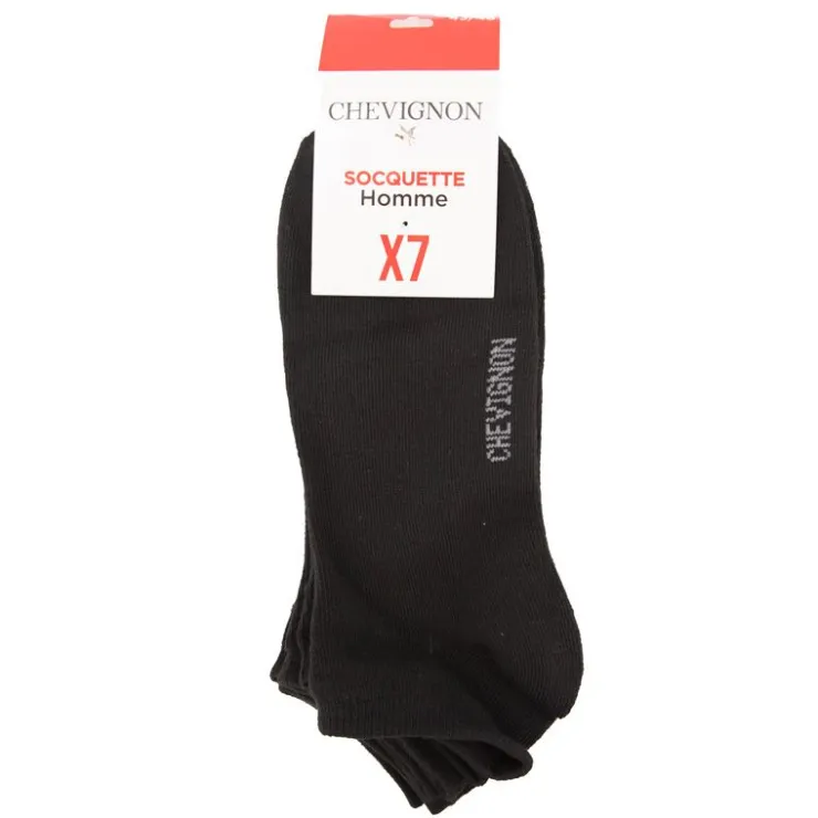 CHEVIGNON Socquette lot de 7 sirius Homme NOIR Clearance