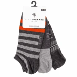 BILL TORNADE Socquettes sneakers lot x3 fant h t39-46 11095 Homme GRIS New