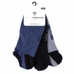 BILL TORNADE Socquettes sneakers lot x3 fant h t39-46 11095 Homme BLEU