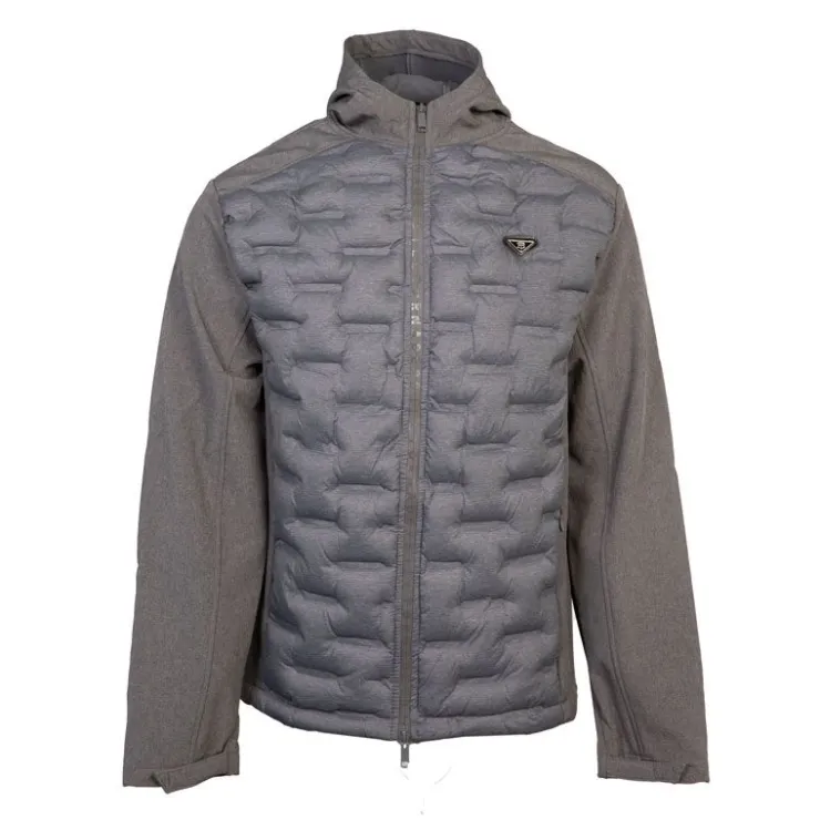 BILL TORNADE Softshell capuche matelassé racing Homme GRIS Hot