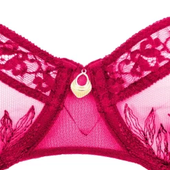 AUBADE Soutien gorge délicat en tulle orné d'un bijou dentelle Femme ROSE Hot