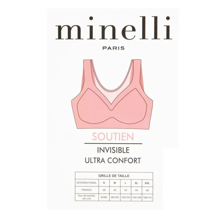 MINELLI Soutien gorge invisible ultra confort manola Femme ROSE CLAIR New