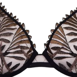 AUBADE Soutien gorge transparent noir et à dentelle Femme MARRON Clearance