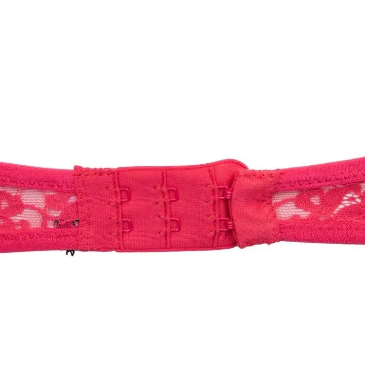 AUBADE Soutien gorge tulle rouge avec dentelle orné d'un bijou Femme ROSE Outlet