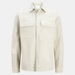 JACK & JONES Surchemise à boutons raymond coton Homme BEIGE Outlet