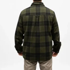 DEELUXE 74 Surchemise à carreaux warren avec boutons Homme KAKI Best