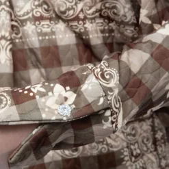 HOLLY AND JOEY Surchemise matelassée motif bandana avec boutons bijoux Femme MARRON Clearance