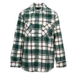 VOLCOM Surchemise polaire légère à carreaux bucheron Femme VERT FONCE Hot