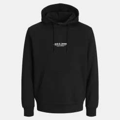 JACK & JONES Sweat à capuche Vesterbro coton mélangé couleur unie Homme NOIR Best