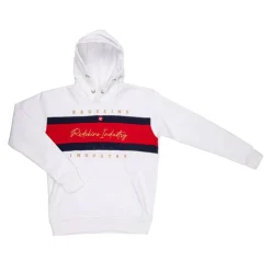 REDSKINS Sweat à capuche en coton logo brodé 8-16 ans Enfant BLANC New