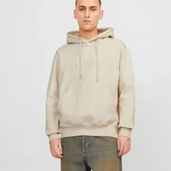JACK & JONES Sweat à capuche frederiksberg doux coton Homme BLANC ECRU Discount