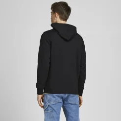 JACK & JONES Sweat à capuche léger Homme NOIR Best