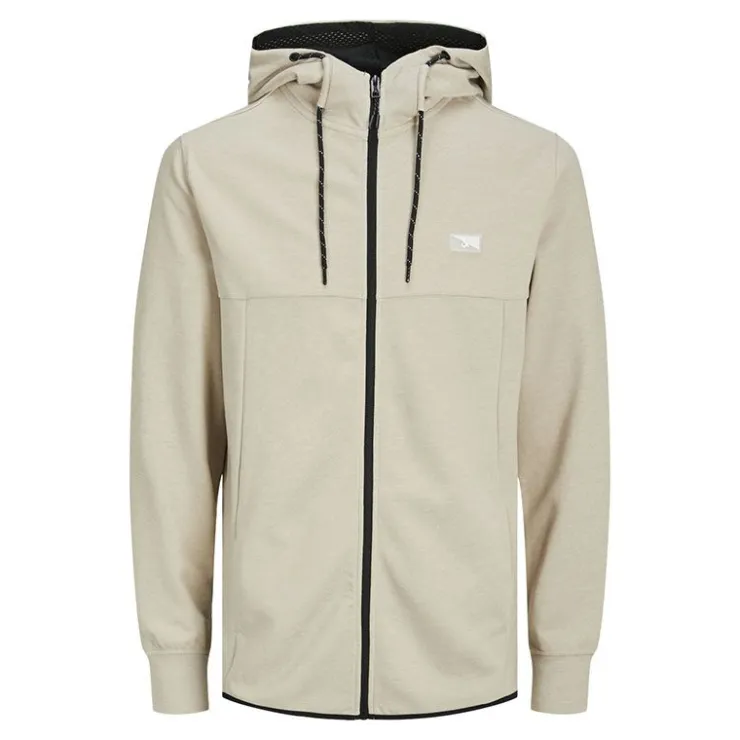 JACK & JONES Sweat à capuche léger Homme BEIGE Discount