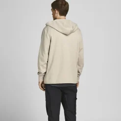 JACK & JONES Sweat à capuche léger Homme BEIGE Discount