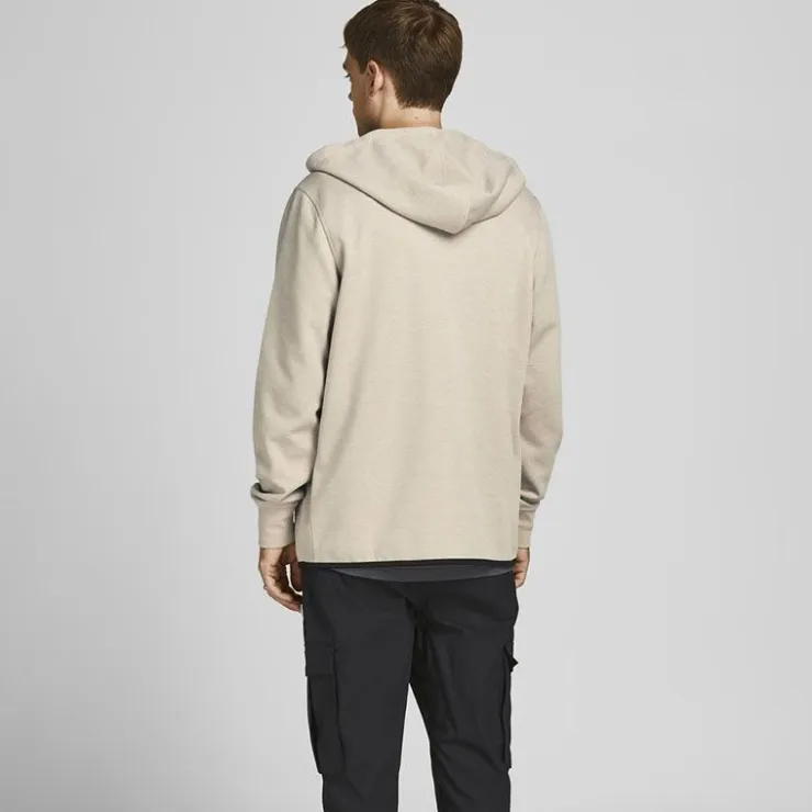 JACK & JONES Sweat à capuche léger Homme BEIGE Discount
