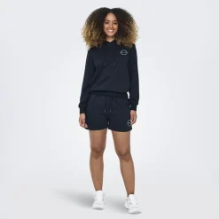 ONLY PLAY Sweat à capuche Pica imprimé logo Femme BLEU FONCE Clearance
