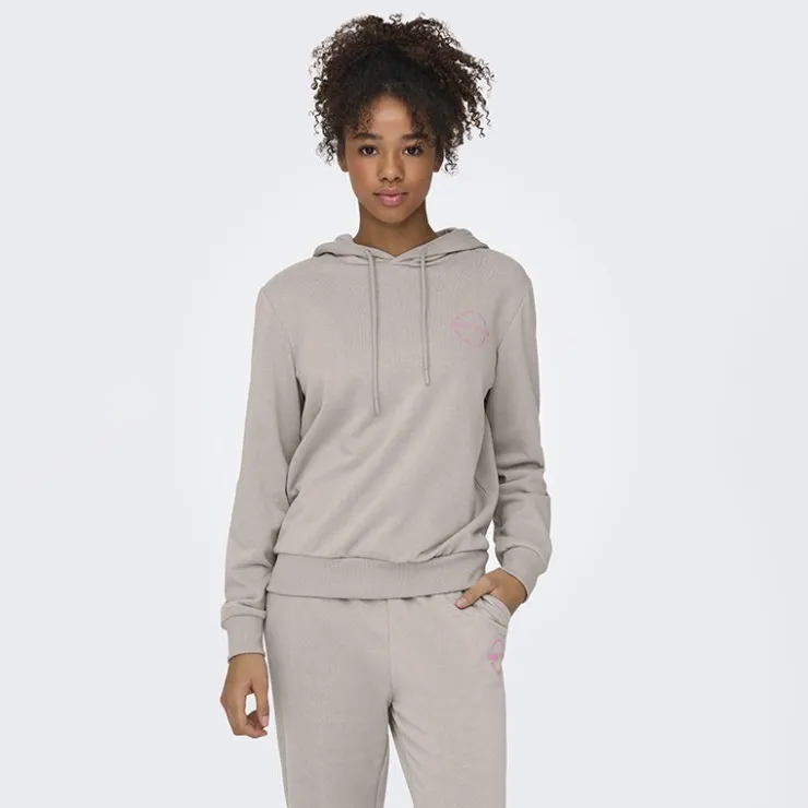 ONLY PLAY Sweat à capuche Pica imprimé logo Femme BEIGE Online