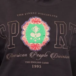 AMERICAN PEOPLE Sweat à capuche Scott coton inscription Sport Femme NOIR