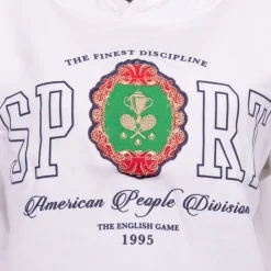 AMERICAN PEOPLE Sweat à capuche Scott coton inscription Sport Femme BLANC Hot