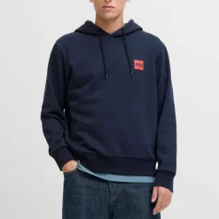 JACK & JONES Sweat à capuche sky captain brandy regular fit Homme BLEU FONCE Hot