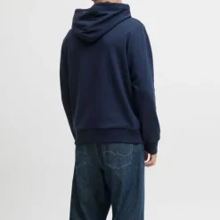 JACK & JONES Sweat à capuche sky captain brandy regular fit Homme BLEU FONCE Hot