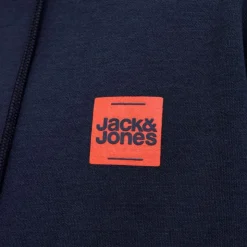 JACK & JONES Sweat à capuche sky captain brandy regular fit Homme BLEU FONCE Hot