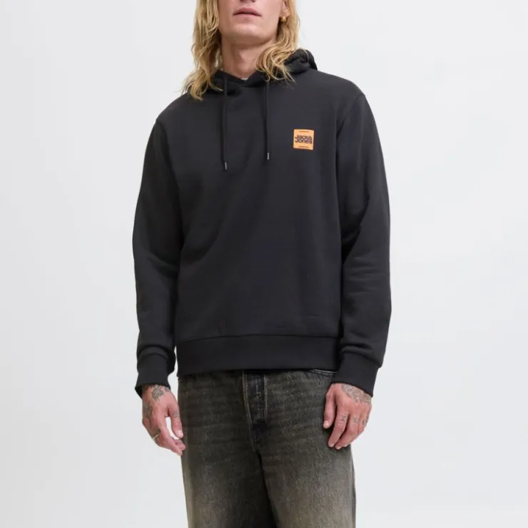 JACK & JONES Sweat à capuche sky captain brandy regular fit Homme NOIR Outlet