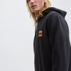 JACK & JONES Sweat à capuche sky captain brandy regular fit Homme NOIR Outlet