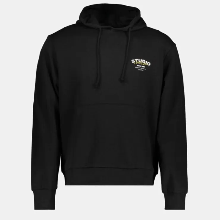 JACK & JONES Sweat à capuche yuki imprimé logo Homme NOIR Sale