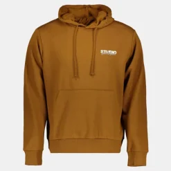 JACK & JONES Sweat à capuche yuki poignets cotelés poche kangourou Homme MARRON Clearance