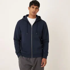 DOCKERS Sweat à capuche zippé coton avec poches Homme BLEU FONCE