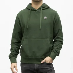 HELVETICA Sweat a capuche gaia coton Homme VERT FONCE Online