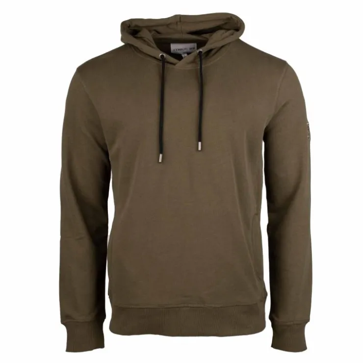 CERRUTI Sweat a capuche ligure 18000 Homme KAKI New