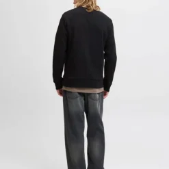 JACK & JONES Sweat brandy coton col ras de cou manches longues Homme NOIR Hot