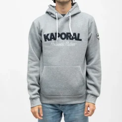 KAPORAL Sweat brodé darell à capuche Homme GRIS Hot