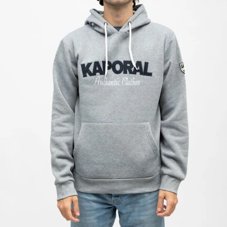 KAPORAL Sweat brodé darell à capuche Homme GRIS Hot