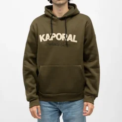 KAPORAL Sweat brodé darell à capuche Homme KAKI Hot