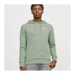 JACK & JONES Sweat capuche doux Verner coton Homme VERT CLAIR Outlet
