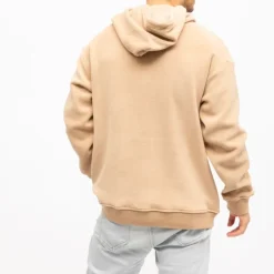 DEELUXE 74 Sweat capuche solstice avec grande poche Homme BEIGE