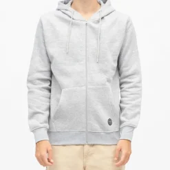 PANAME BROTHERS Sweat capuche zippé manches longues poche kangourou Sylvain Homme GRIS Discount