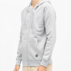 PANAME BROTHERS Sweat capuche zippé manches longues poche kangourou Sylvain Homme GRIS Discount