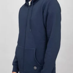 PANAME BROTHERS Sweat capuche zippé manches longues poche kangourou Sylvain Homme BLEU FONCE Online