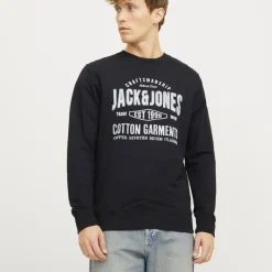 JACK & JONES Sweat col rond Homme NOIR Outlet