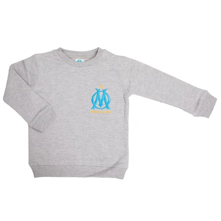 OM Sweat coton col rond Enfant GRIS CLAIR Hot