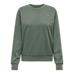 ONLY PLAY Sweat coton Font Life doux Femme VERT Hot
