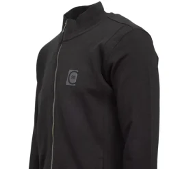 CERRUTI Sweat de sport cogollo zippé col cheminée Homme NOIR Outlet