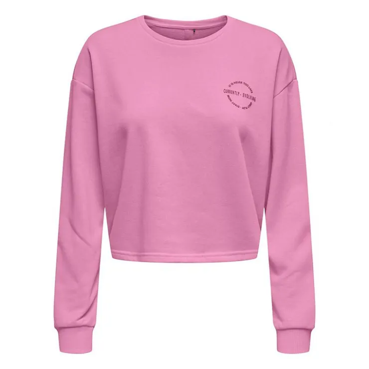ONLY PLAY Sweat de sport crop top Pica imprimé Femme ROSE Discount