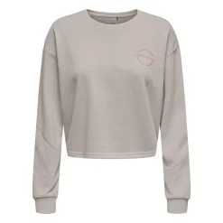 ONLY PLAY Sweat de sport crop top Pica imprimé Femme BEIGE